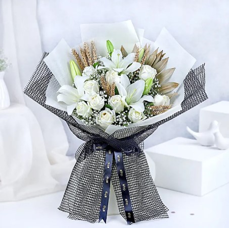 Graceful Whisper of White Blooms