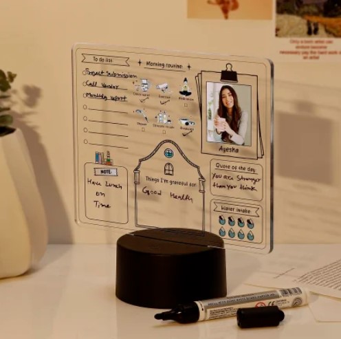 Personalized Daily Journal LED Lamp