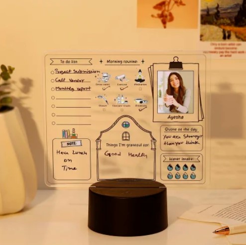 Personalized Daily Journal LED Lamp