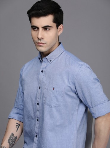 Men Pure Cotton Slim Fit Casual Shirt