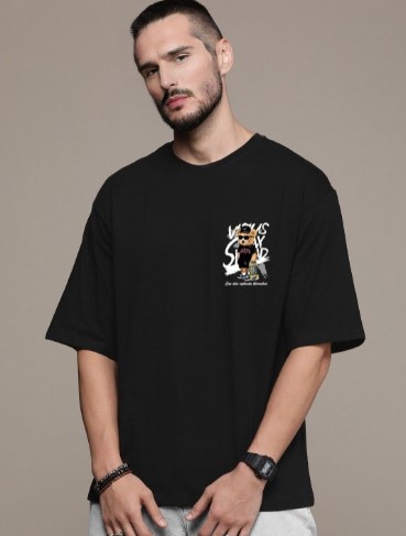 Manlino Unisex Printed Oversized T-shirt