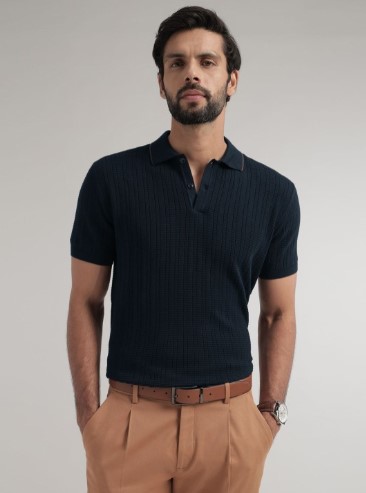 Andamen Men Cotton Melange Polo T-shirt