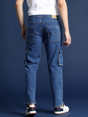 Mast & Harbour Men Light Fade Regular Fit Pocket Detail Jeans
