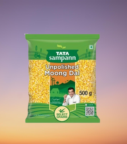 Tata Sampann Unpolished Yellow Moong Dal (Dhuli) Split