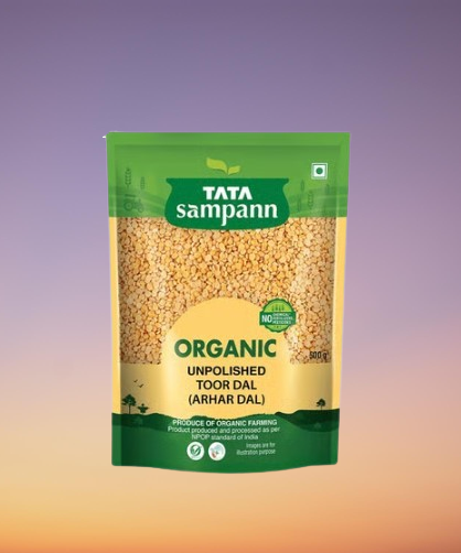 Tata Sampann Organic Arhar Dal Unpolished