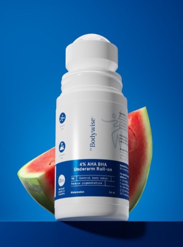Be Bodywise 4% AHA BHA Underarm Roll On To Control Body Odour - Watermelon - 50ml