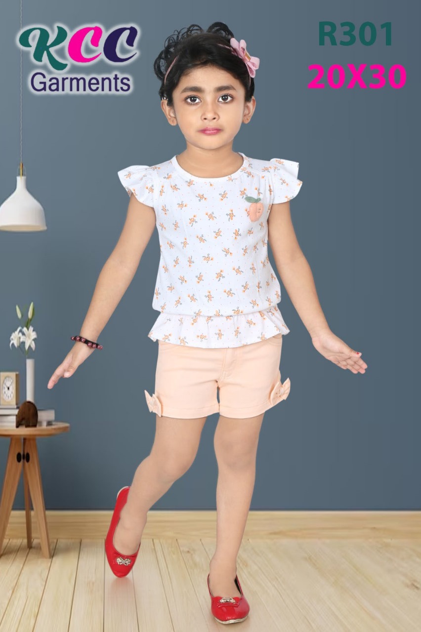 KCC Garments Girls Casual Printed Half Babasuit(Set Of 6 Pieces)