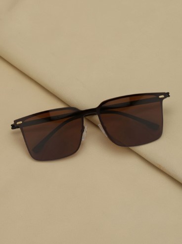 Black Toned with Brown Polarised lens Wayfarer Sunglass