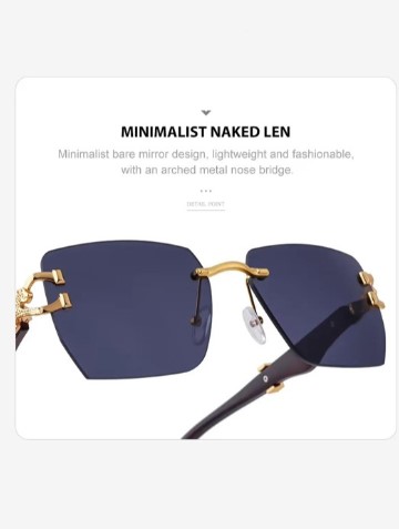 Men Rectangle Sunglasses with UV Protected Lens