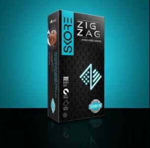 Skore Zig Zag Dotted & Ribbed Condoms