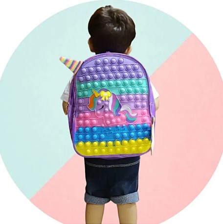 Pop It Casual Backpack With Pencil Case & Diary