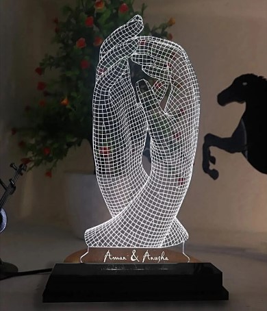 Personalised Love Hands LED Lamp