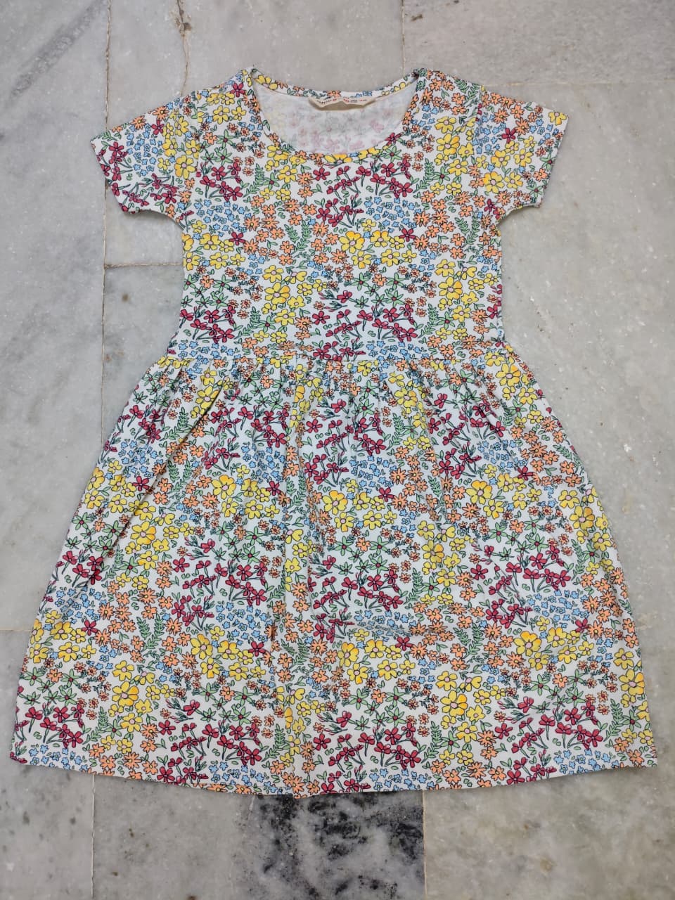 Flower printed frock (Set of 5 Pieces)