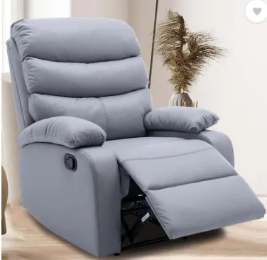 Oakcraft Leatherette Manual Recliner  (Finish Color - Grey, DIY(Do-It-Yourself))