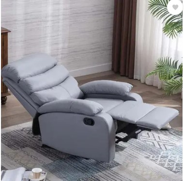 Oakcraft Leatherette Manual Recliner  (Finish Color - Grey, DIY(Do-It-Yourself))